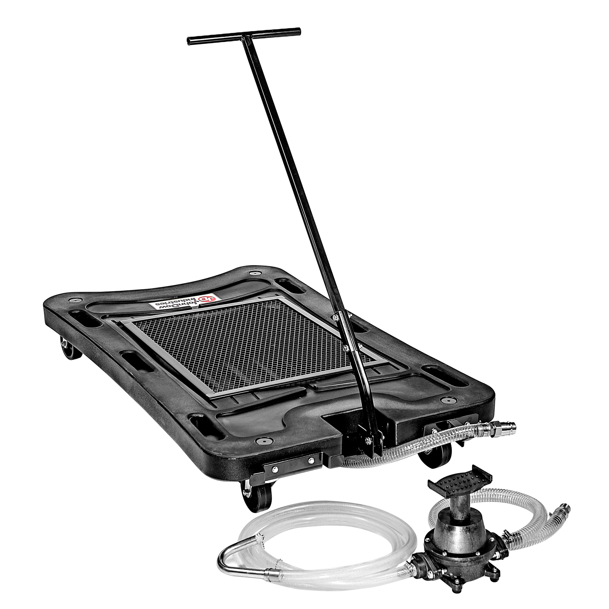 JohnDow Industries Polyethylene Oil Drain, 17-Gal., Low-Profile, Foot Pump, Model# JDI-17FPLP